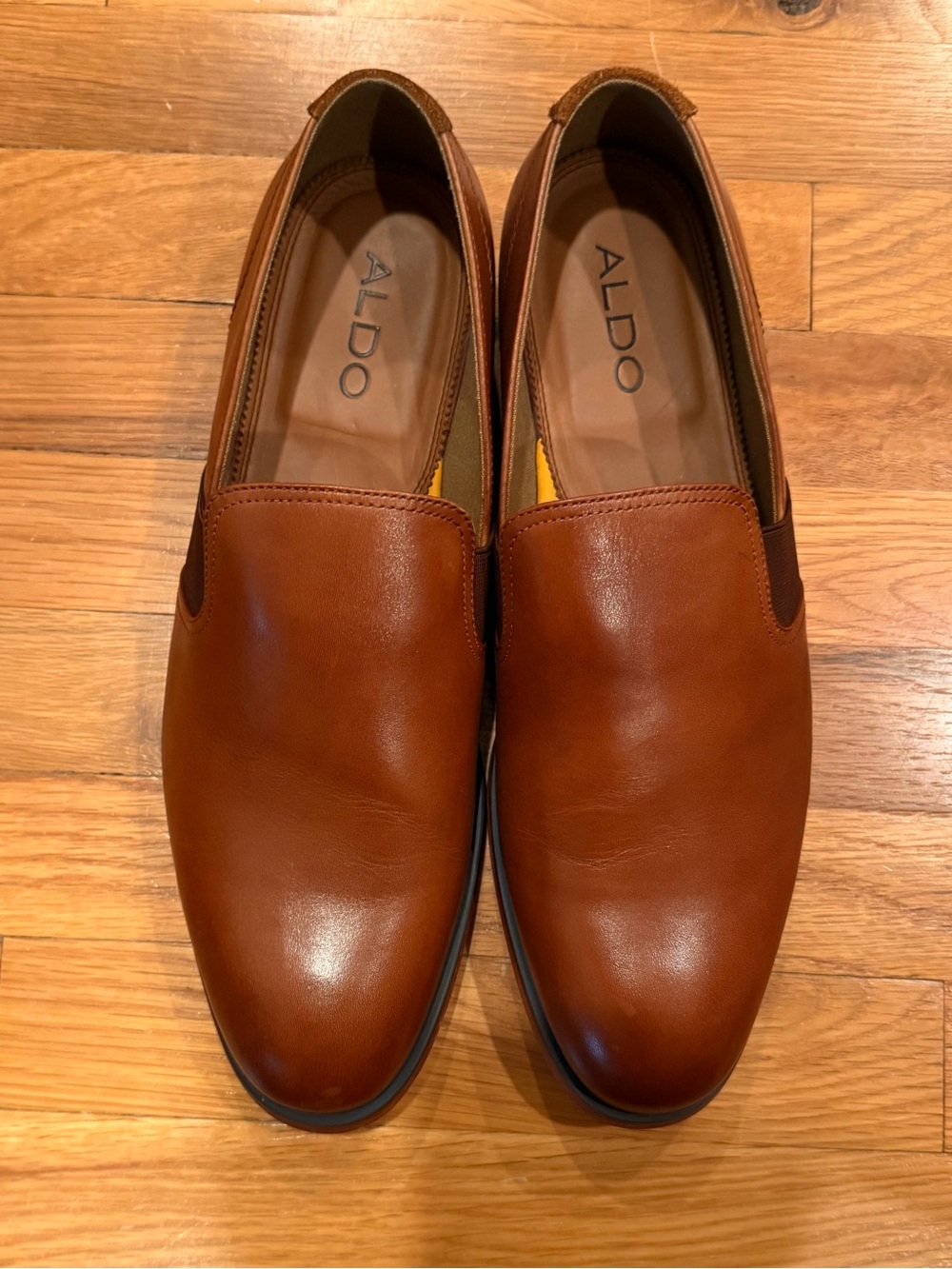 ALDO Municipo Men's Tan Slip-On Leather Loafers